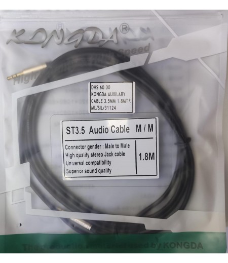 Kongda Audio cable 3.5mm 1.8m