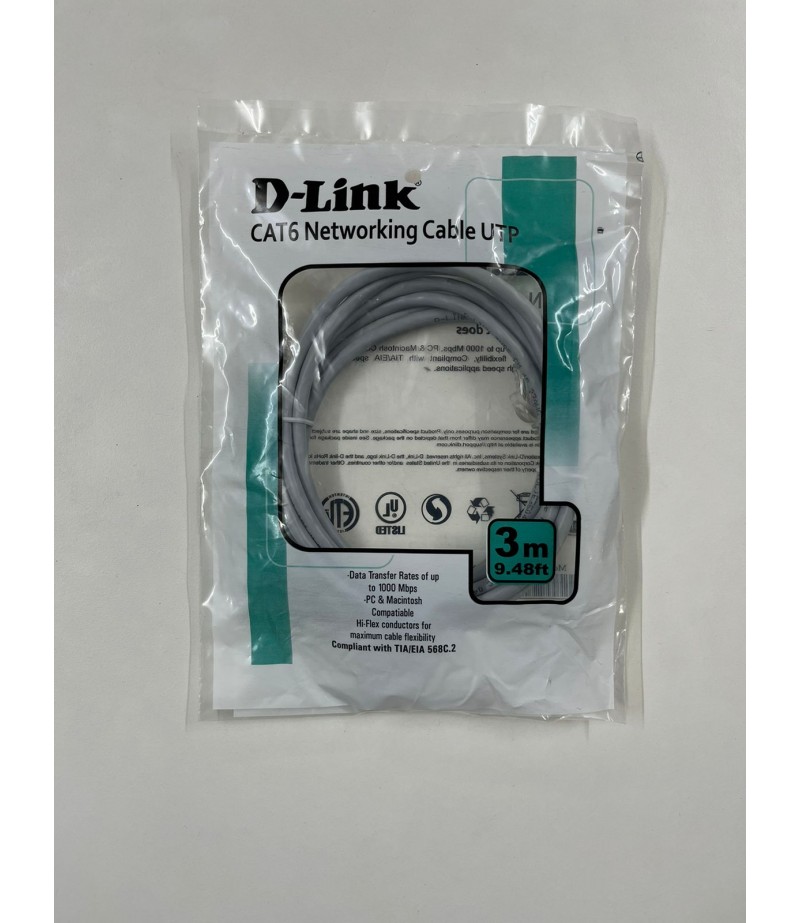 DLINK CAT6 CABLE 3MTR